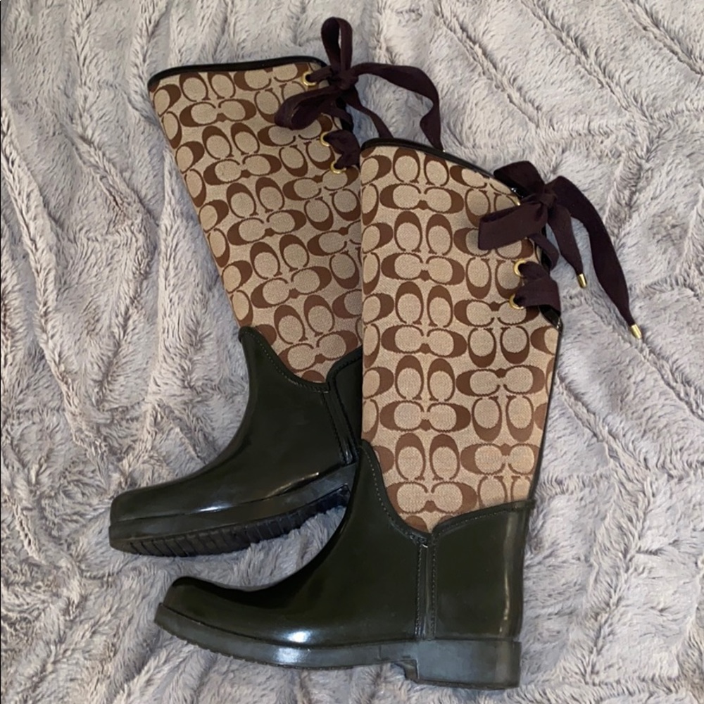 Coach rain boots